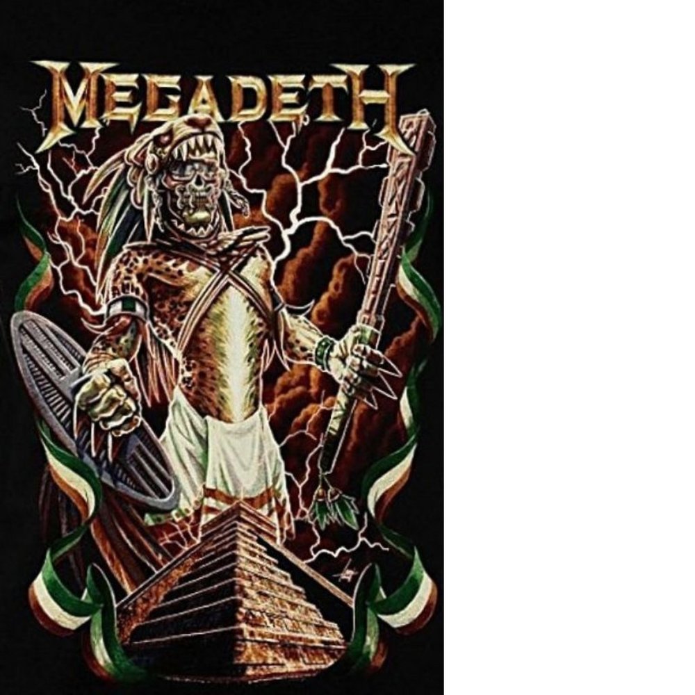 Megadeth Aztec Vic thrash heavy metal rock Official T-Shirt XL Last NWT - Picture 2 of 2